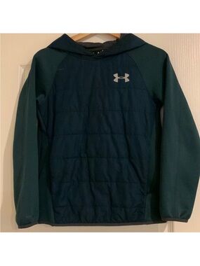 Under Armour Kids Hooded Pullover Jacket in Navy and Teal